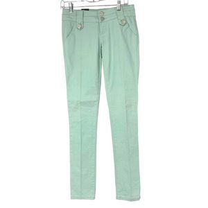 BOB Jeans Green Low rise Skinny Tall Long Size 7 Stretch NWT 2818